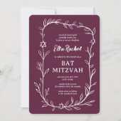 Delikatessen Botanisches CUSTOM FOTO Bar Bat Mitzv Einladung (Vorderseite)
