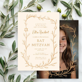 Delikatessen Botanisches CUSTOM FOTO Bar Bat Mitzv Einladung