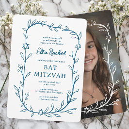Delikatessen Botanisches CUSTOM FOTO Bar Bat Mitzv Einladung