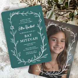 Delikatessen Botanisches CUSTOM FOTO Bar Bat Mitzv Einladung