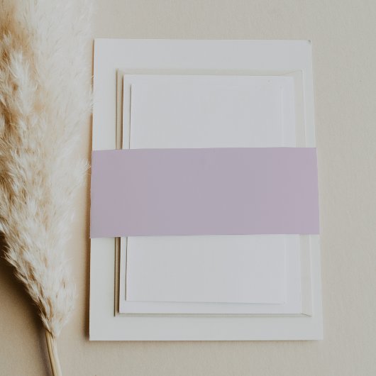 Delikatessen Einfache Schlichte Blasslavender Lila Einladungsbanderole