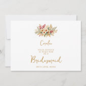 Delikatessen Glam Christmas Floral Gold Bridesmaid (Vorderseite)