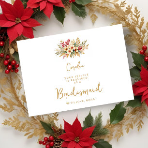 Delikatessen Glam Christmas Floral Gold Bridesmaid
