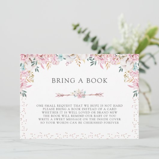 Delikatessen mit Blumen und Pfeilen Einladung (Stehend Vorderseite)