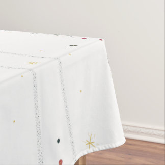 Delikatessen Modernes Wintermuster Weißes Tischdec Tischdecke