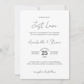 Delikatessen nichts Extravagant nur Liebe Hochzeit Einladung (Vorderseite)