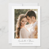 Delikatessen nichts Extravagant nur Liebe Hochzeit Einladung (Rückseite)