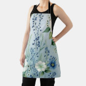 Delikatessen Romantisches Blumenblau Schürze (InSitu)