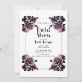 Delikatessen Rosa Rosen Shabby Dusche Einladung (Vorderseite)