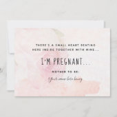 Delikatessen Rosa Schwangerschaft Announcemente Ka Ankündigung (Vorderseite)