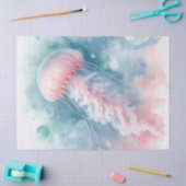 Delikatessen Rosa Wasserfarbenqualle Seidenpapier (Basteln)