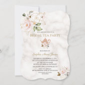 Delikatessen Rosafarbenes Brautparty Teatro Social Einladung (Vorderseite)