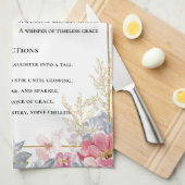 Delikatessen Wasserfarben Blumenstrauß Kunst Geschirrtuch (Viertel Falte)