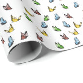 Delikatessen Whimsical Rustic Butterfly Summer Geschenkpapier (Rolleneckpunkt)