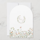 Delikatessen Wildblume Blumengarten Hochzeitstorch Einladung (Rückseite)