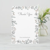 Delikatessenfloral Dankeskarte (Stehend Vorderseite)