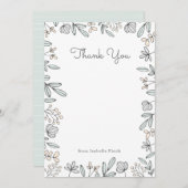 Delikatessenfloral Dankeskarte (Vorne/Hinten)