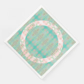 Delikatflorakzentuiert Serviette (Ecke)