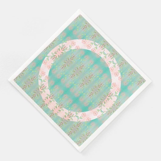 Delikatflorakzentuiert Serviette (Ecke)