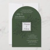 Delikatfolie | Deep Sage Arch Wedding Einladung (Vorderseite)