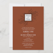 Delikatfolie | Rust Orange | Einladung zur Hochzei (Vorderseite)
