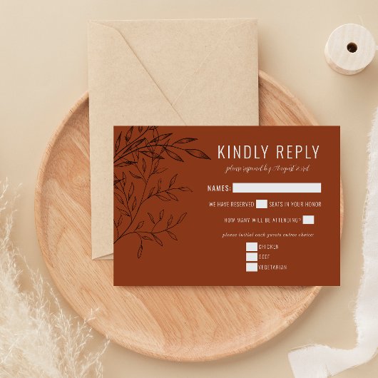 Delikatfolie | Rust Orange | RSVP Karte