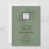 Delikatfolie | Sage Green | Einladung zur Hochzeit (Vorderseite)