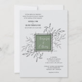 Delikatfolie | Sage Green | Einladung zur Hochzeit (Vorderseite)