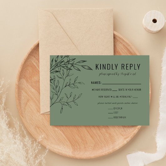 Delikatfolie | Sage Green | RSVP Karte