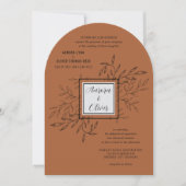 Delikatfolie | Terracotta Arch Wedding Einladung (Vorderseite)
