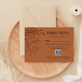 Delikatfolie | Terracotta | Hochzeit auf der Websi RSVP Karte