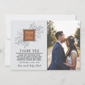 Delikatfolie | Terracotta | Hochzeit Dankeskarte (Vorderseite)
