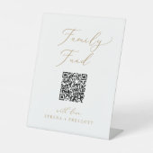 Delikatfonds zur Goldkalligraphie QR Code-Familie Sockelschild (Vorderseite)
