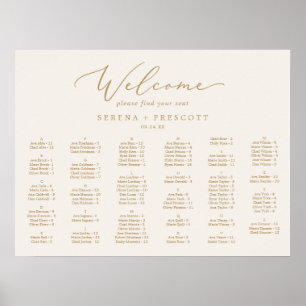 Delikatgold Cream HORIZ Alphabetische Sitzplätze Poster