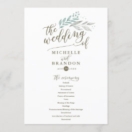 Delikatgrün | Hochzeitsfeierprogramm Programm