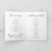 Delikatgrün | Hochzeitsfeierprogramm Programm (Innenseite)