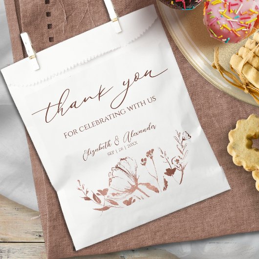 Delikatkalligraphie | Danke Hochzeit Geschenktütchen