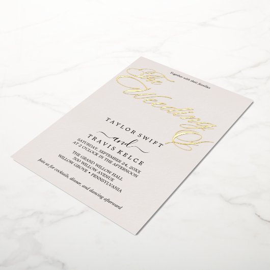 Delikatour | Schwarze Hochzeit Folieneinladung (Gedreht)