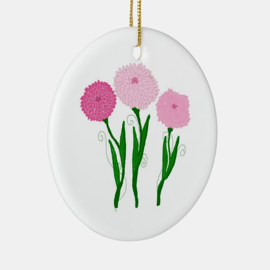 Delikatrosa Chrysanthemen Keramik Ornament (Rechts)