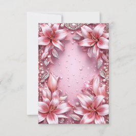 Delikatrosa Lilien Hochzeitsrahmen Einladung