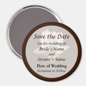 Delikatrosa Lotus Save the Date Magnet (Vorderseite/Rückseite)