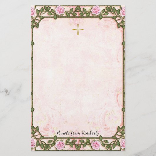 Delikatrosa Rosen Weinberge Orthodoxe Christlich Briefpapier (Vorderseite)