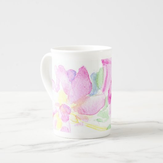 Delikatrosa Roses Knochen China Tasse (Vorderseite Links)