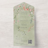 Delikatrosa Rustikale Wildblumen - QR-Code All In One Einladung (Innen Boden)