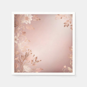 Delikatrosa und Rose Gold Floral Serviette