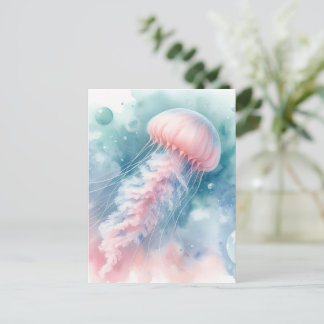 Delikatrosa Wasserfarbenqualle Postkarte