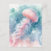 Delikatrosa Wasserfarbenqualle Postkarte (Vorderseite)