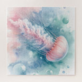 Delikatrosa Wasserfarbenqualle Puzzle (Horizontal)
