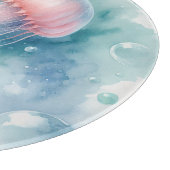 Delikatrosa Wasserfarbenqualle Schneidebrett (Ecke)