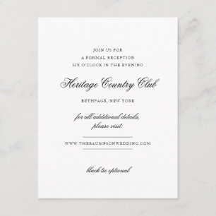 Delikatter Empfang für Spitzen-Schwarz und Gold-Sc Begleitkarte